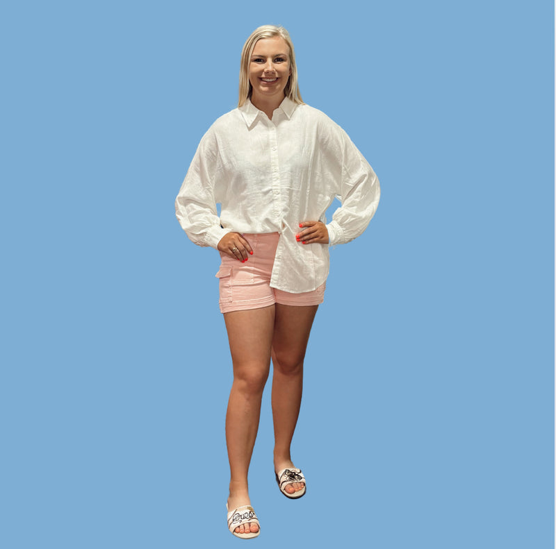Claire Balloon Sleeve Linen Shirts