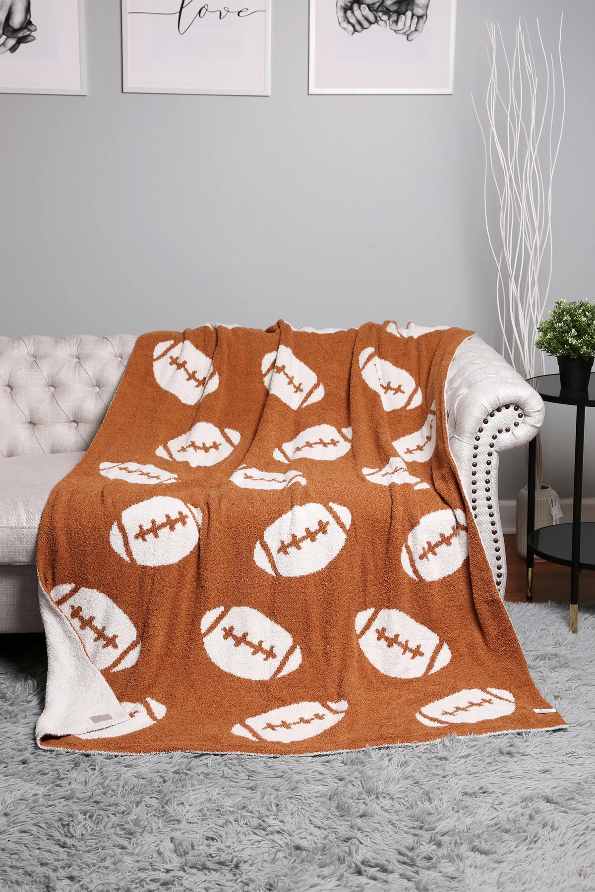 Comfy Luxe Football Blanket