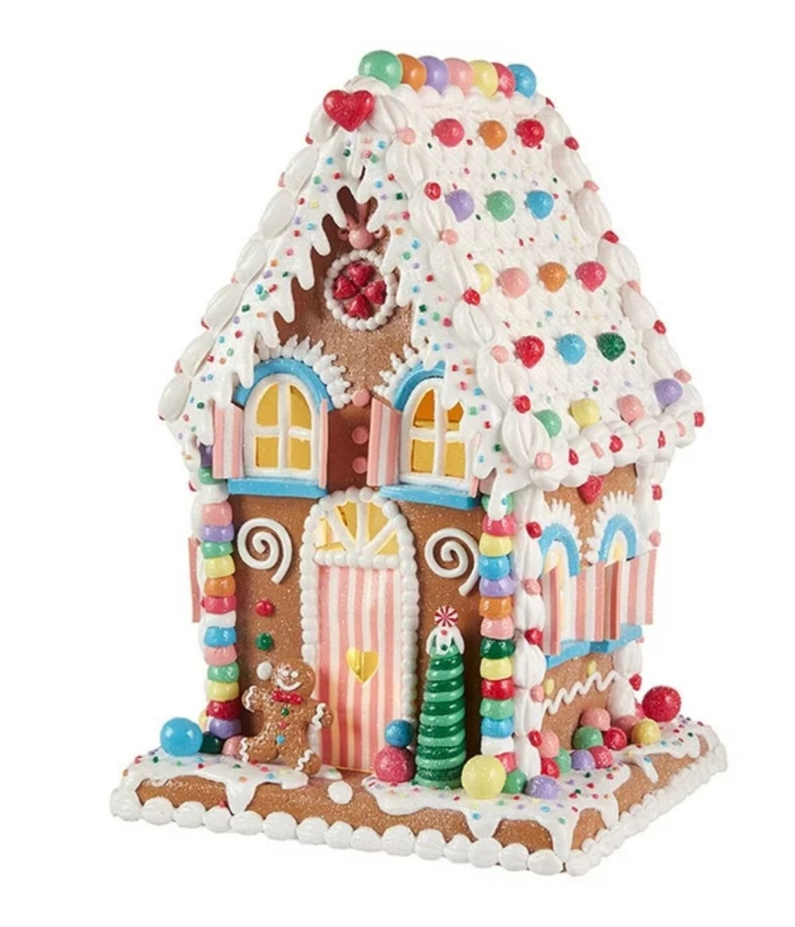 14” Lighted Gingerbread House