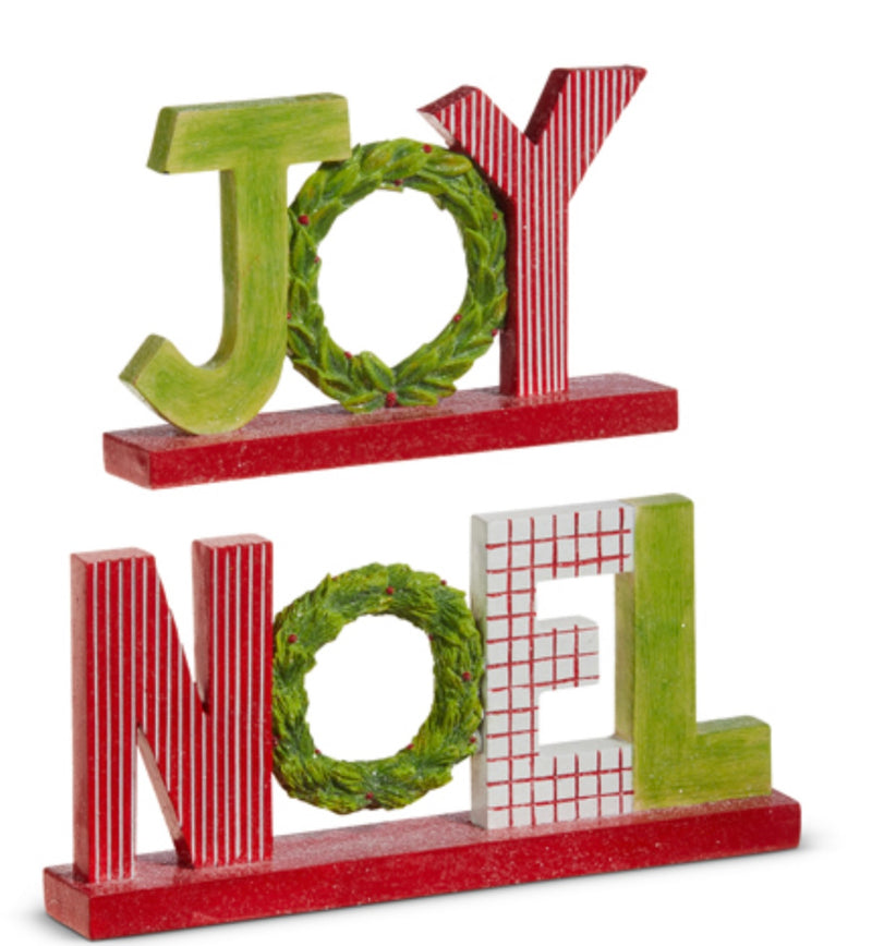 10” Joy and Noel Word Art