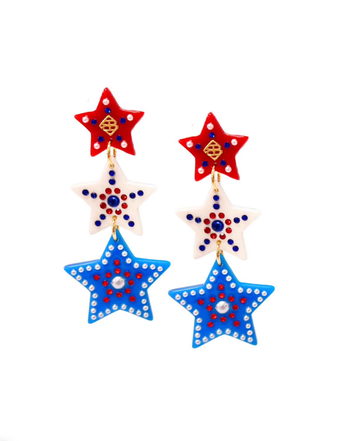 July 4th Star Earrings