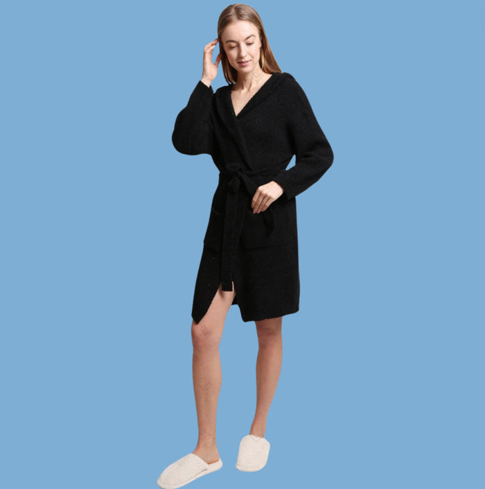 Black Comfy Luxe Robe