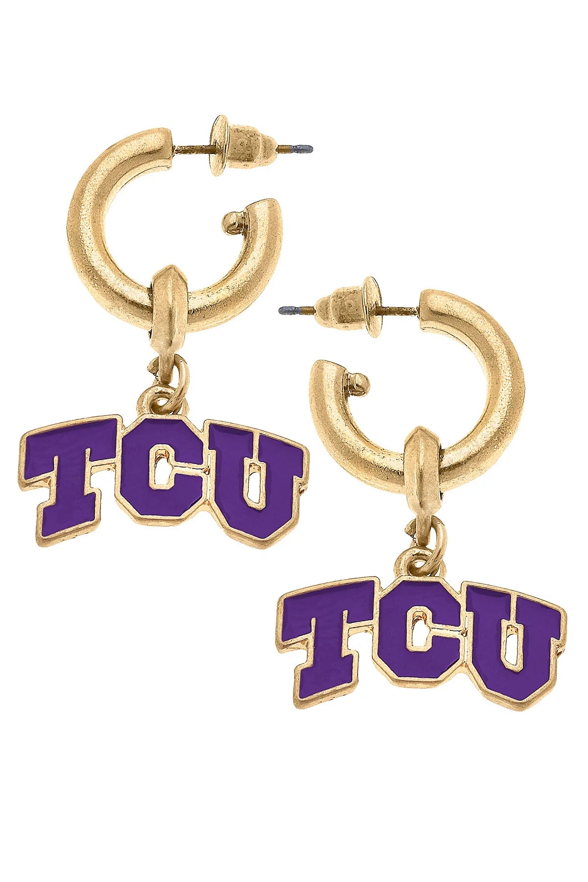 TCU Hoop Earrings