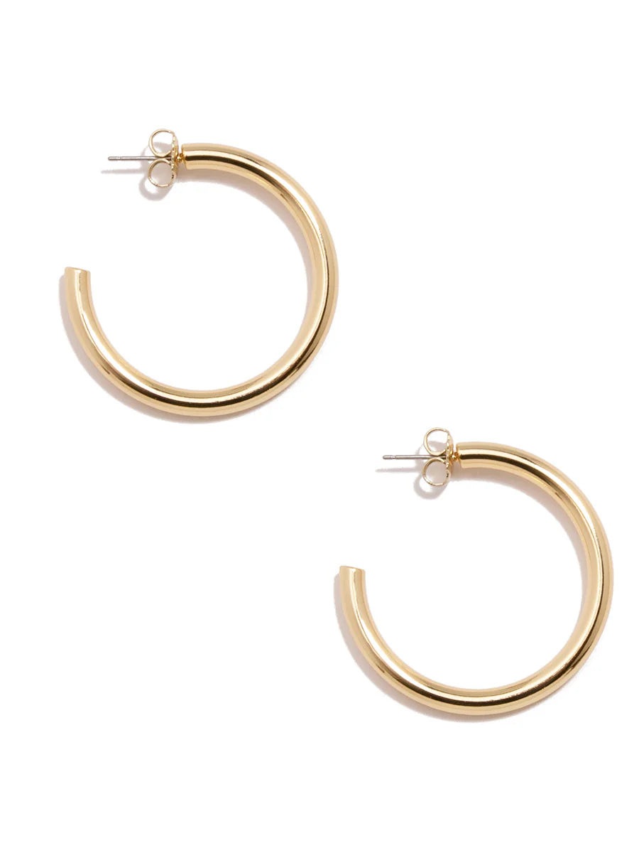 Small Chunky Earring Gold Hoop