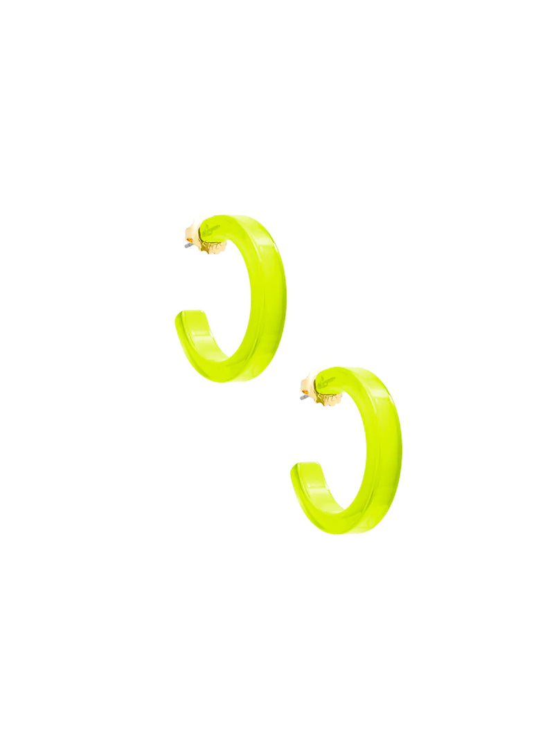 Lime Medium Hoop Earrings