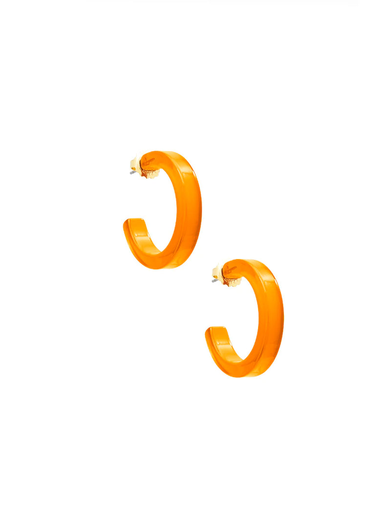 Orange Medium Hoop Earrings