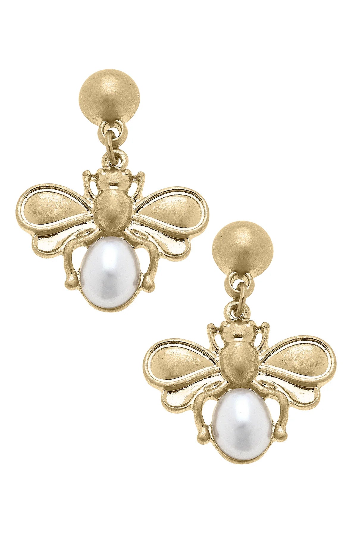 Pearl Bumble Bee Earrings