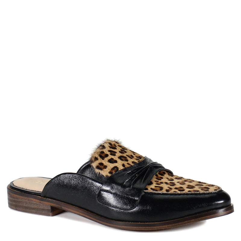 Black Leopard Slip-Ons