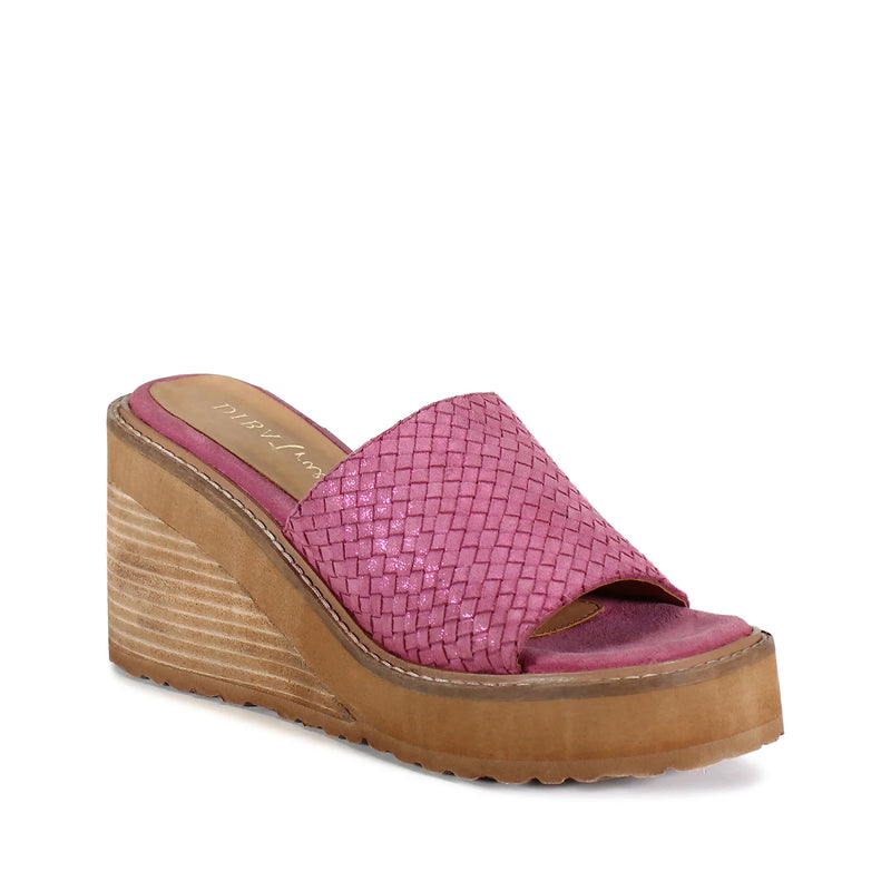 Hot Pink Sparkle Wedge
