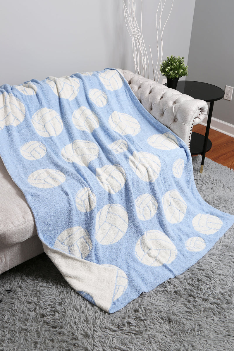 Blue Comfy Luxe Volleyball Blanket